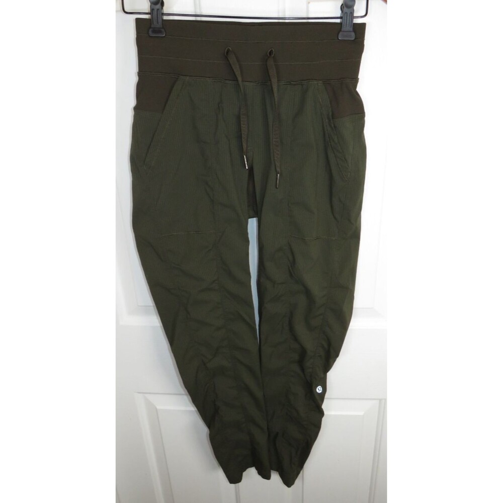 Lululemon Women's Dance Studio Jogger Mid-Rise Size 2 Olive Drawstring Elastic